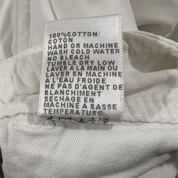 James Perse White Baggy Chino Wide Leg Flared Pants Y2K Cotton Trouser Sz 28 - Picture 12 of 14